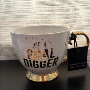 Nanette Lepore Gold and Black Porcelain Mug